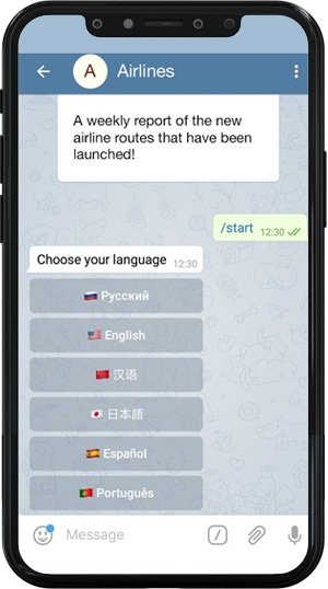 Telegram for business example